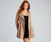 Poised And Polished Belted Trench