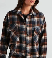 Hometown Girl Plaid Crop Shacket