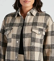 Forever Plaid Woven Shacket