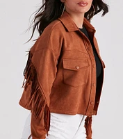 Festival 'Fit Fringe Cropped Shacket