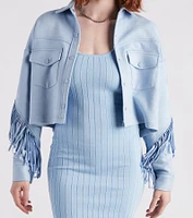 Festival 'Fit Fringe Cropped Shacket