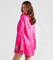 Forever Timeless Satin Collared Top