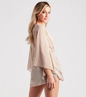 Beach Mode Chiffon Belted Kimono
