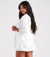 Sleek Sophistication Satin Blazer