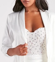 Sleek Sophistication Satin Blazer