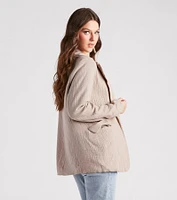 Talk Business Woven Casual Blazer