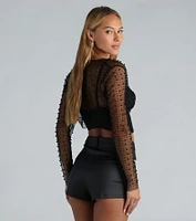 Bring On The Bling Faux Pearl Rhinestone Bolero