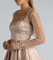 Bring On The Bling Faux Pearl Rhinestone Bolero