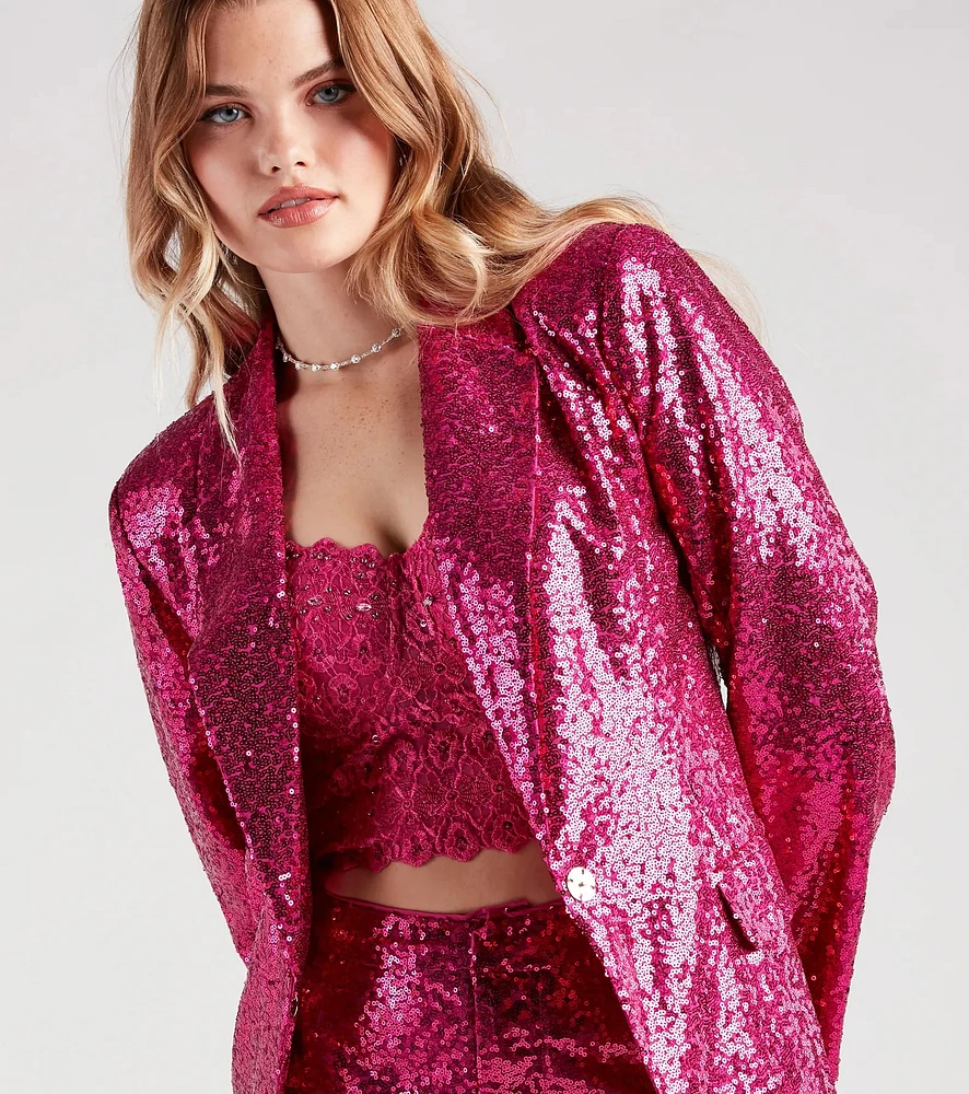 Made For The Glamour Sequin Blazer