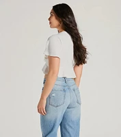 Sweeten Me Up Flutter Sleeve Tie Front Crop Top