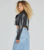 City Slicker Moto Crop Faux Leather Jacket