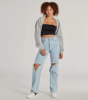 The Essential Cotton Knit Long Sleeve Bolero