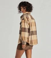 Plaid Passion Oversized Faux Wool Shacket