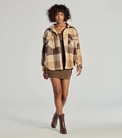 Plaid Passion Oversized Faux Wool Shacket