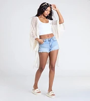 Sun Seeker Sheer Crochet Kimono