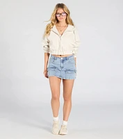 Casual Cool Vibes Hoodie Bomber Jacket