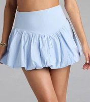 Classy Cutie Poplin Bubble Mini Skirt