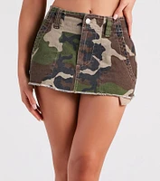 Throw It Back Low-Rise Micro Mini Skirt