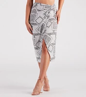 Bohemian Beauty Printed Midi Skirt