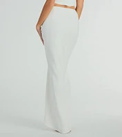 Updated Chic High Rise Slit Linen Maxi Skirt