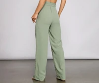 High Waist Tie Linen Pants