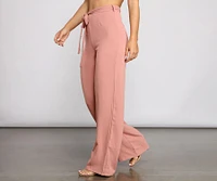 High Waist Tie Linen Pants