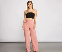 High Waist Tie Linen Pants