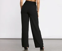 High Waist Tie Linen Pants