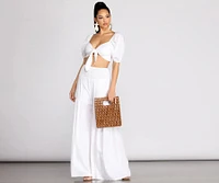 Time Off Linen High Waist Wide Leg Pants
