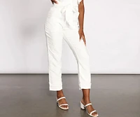 Easygoing Elegance Ruffle Detail Jumpsuit