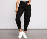 Belted Cargo Joggers