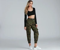 Belted Cargo Joggers