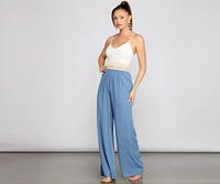 Timeless Beauty Crochet And Gauze Jumpsuit