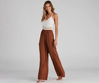 Timeless Beauty Crochet And Gauze Jumpsuit