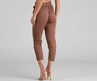 Trendsetter Tie Waist Paperbag Pants
