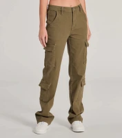 Casual Meets Stylish High-Rise Cargo Straight Leg Pants