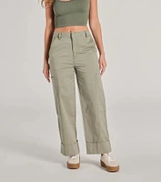 Weekend Trip High-Rise Cuffed Cargo Pants