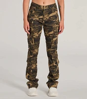 Casual Vibe Camo Cargo Bootcut Pants