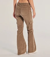 Effortless And Cool Corduroy Cargo Flare Pants