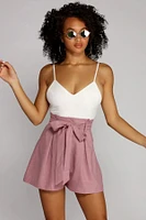 Spring Step Bow Tie Romper