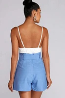 Spring Step Bow Tie Romper