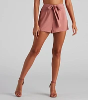 High Waist Linen Shorts