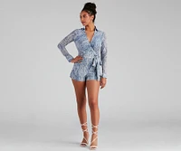 Spring Solstice Chiffon Tie Romper