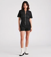 Trendsetting Babe Utility Romper