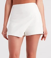 Flirtatious Style Wrap-Front Linen Skort