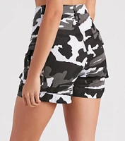 High Rank Camouflage Cargo Shorts