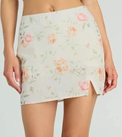 Prettiest Vibe High Waist Floral Woven Skort