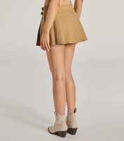 City Sensation High-Rise Buckle Pleated Skort