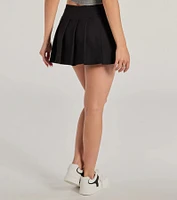 City Sensation High-Rise Buckle Pleated Skort