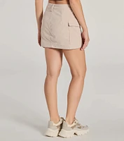 Playful Feeling Cargo Corduroy Mini Skort